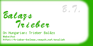balazs trieber business card